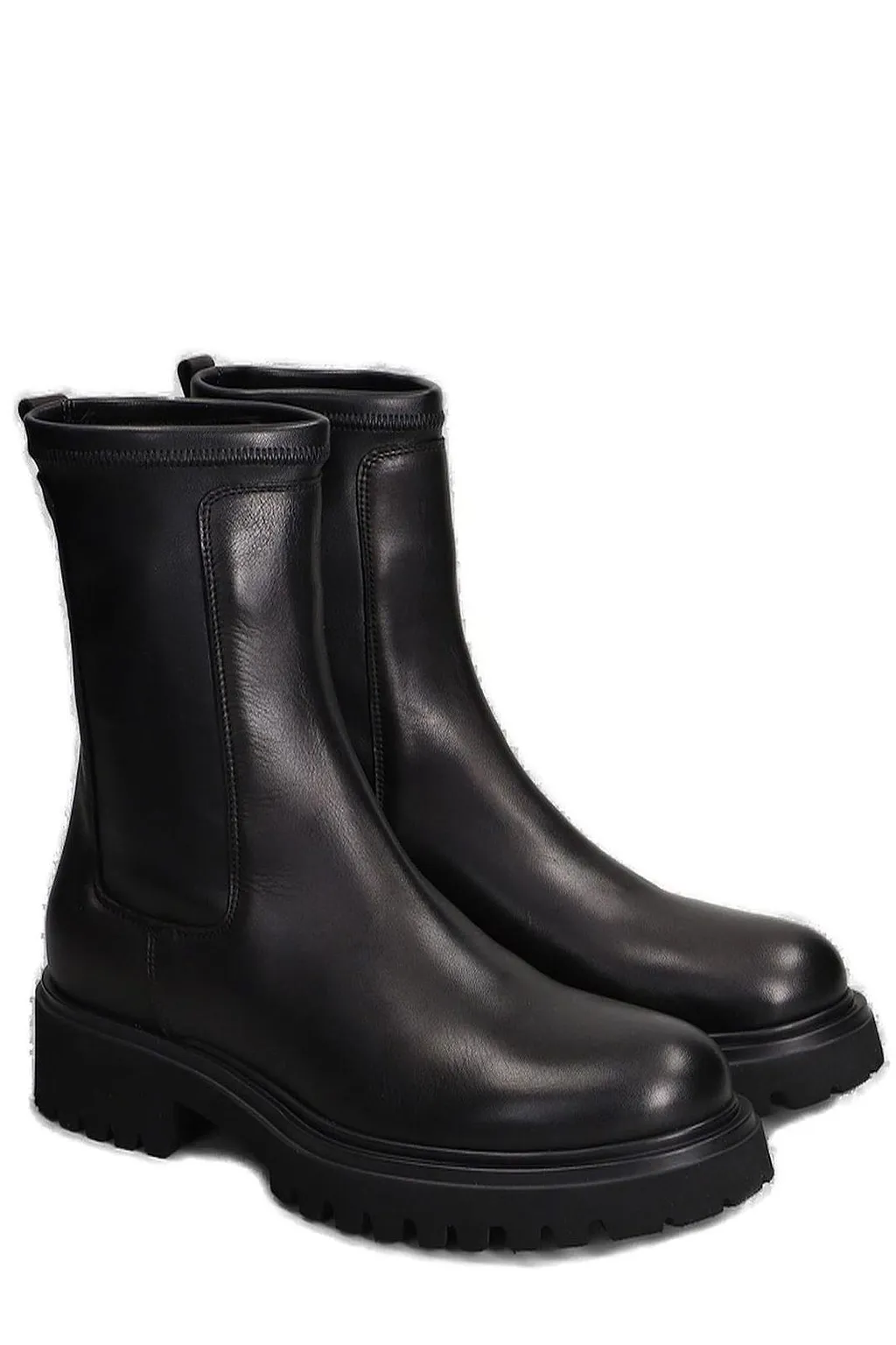 Julie Dee Round-Toe Combat Ankle Boots