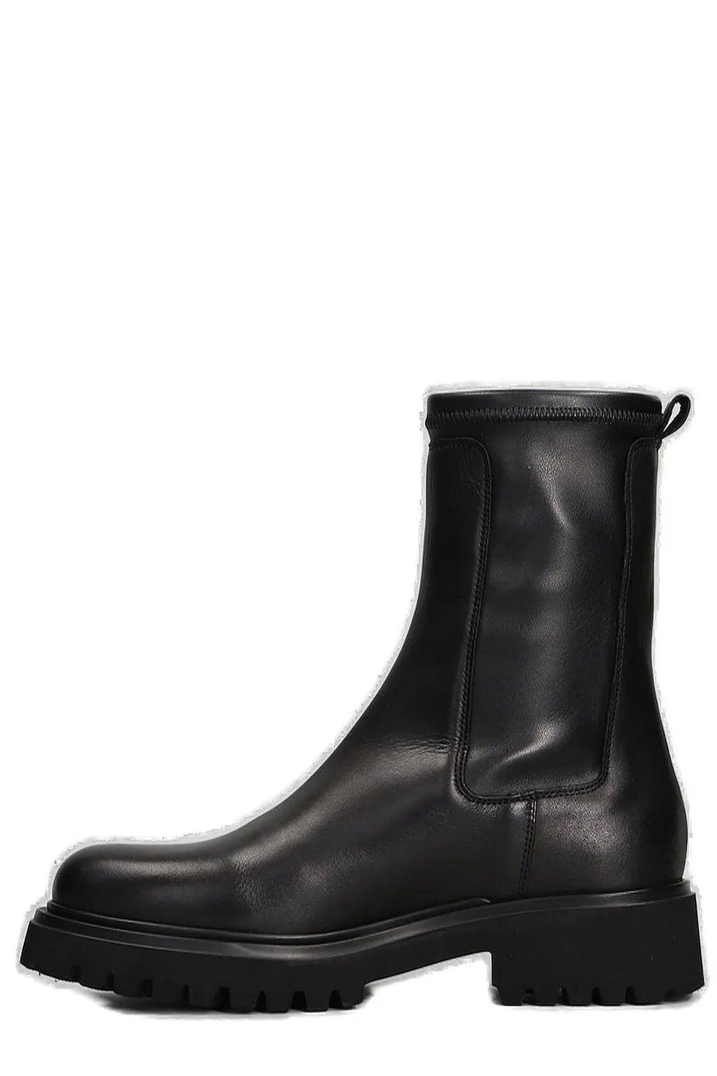 Julie Dee Round-Toe Combat Ankle Boots