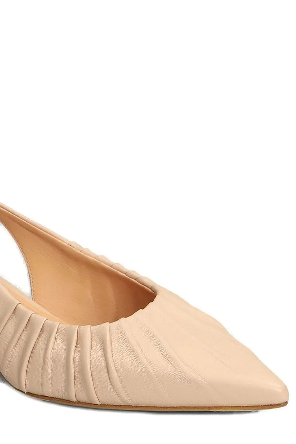 Julie Dee Ruched Slingback Pumps