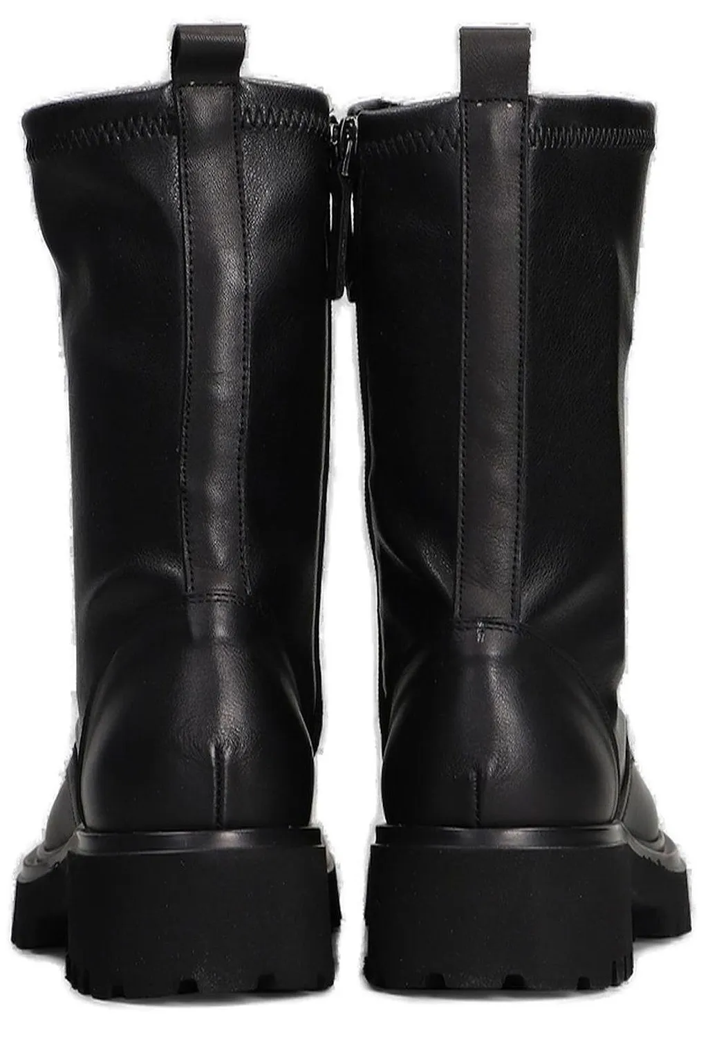 Julie Dee Round Toe Lace-Up Combat Boots