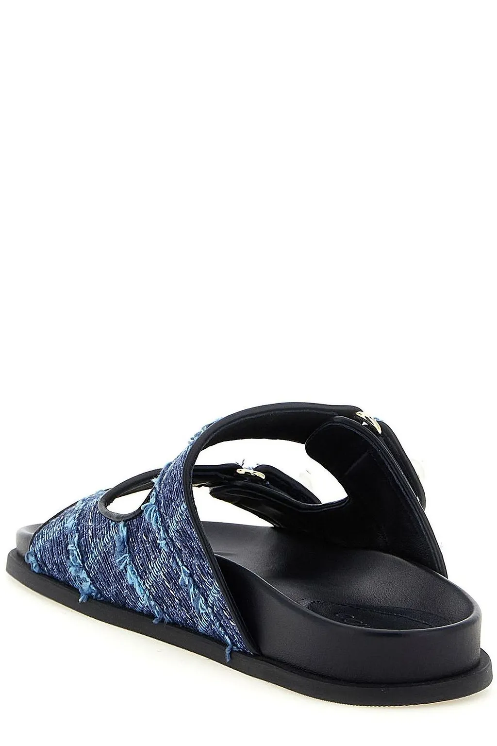 Jimmy Choo Fayence Dual-Band Flat Sandals