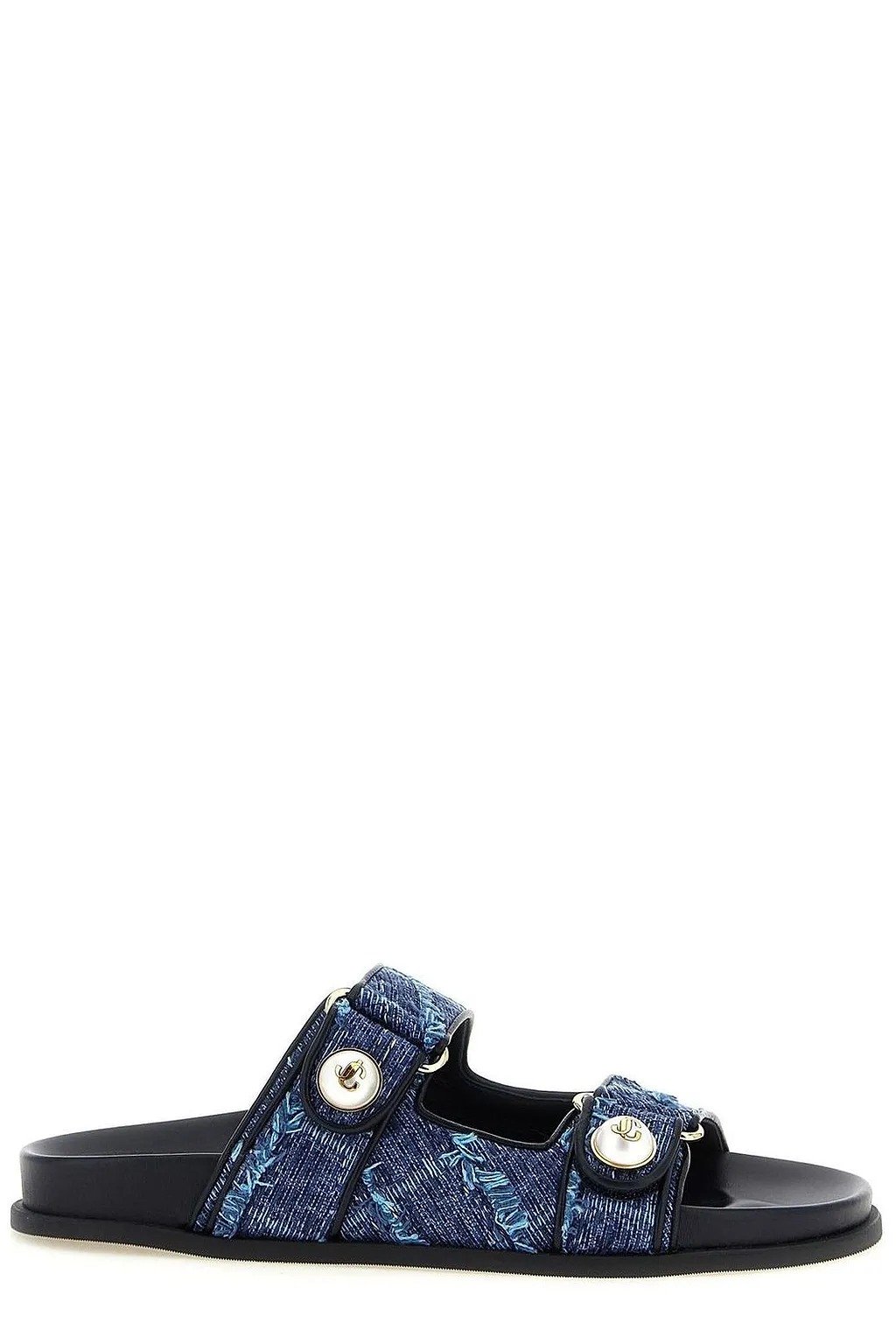 Jimmy Choo Fayence Dual-Band Flat Sandals