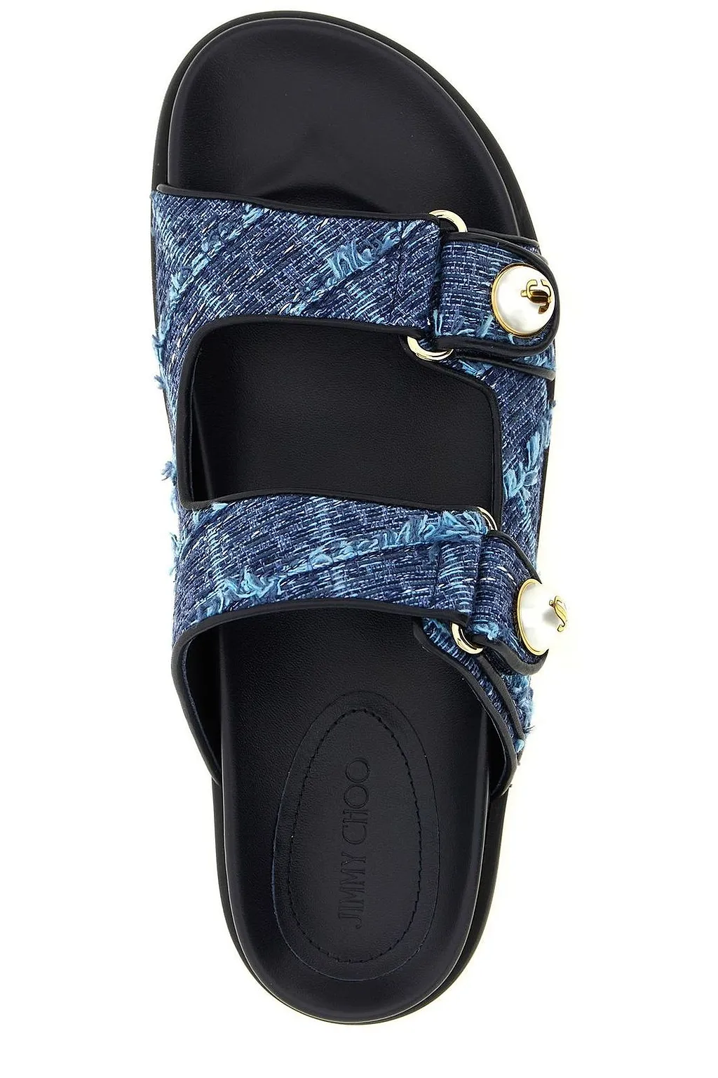 Jimmy Choo Fayence Dual-Band Flat Sandals