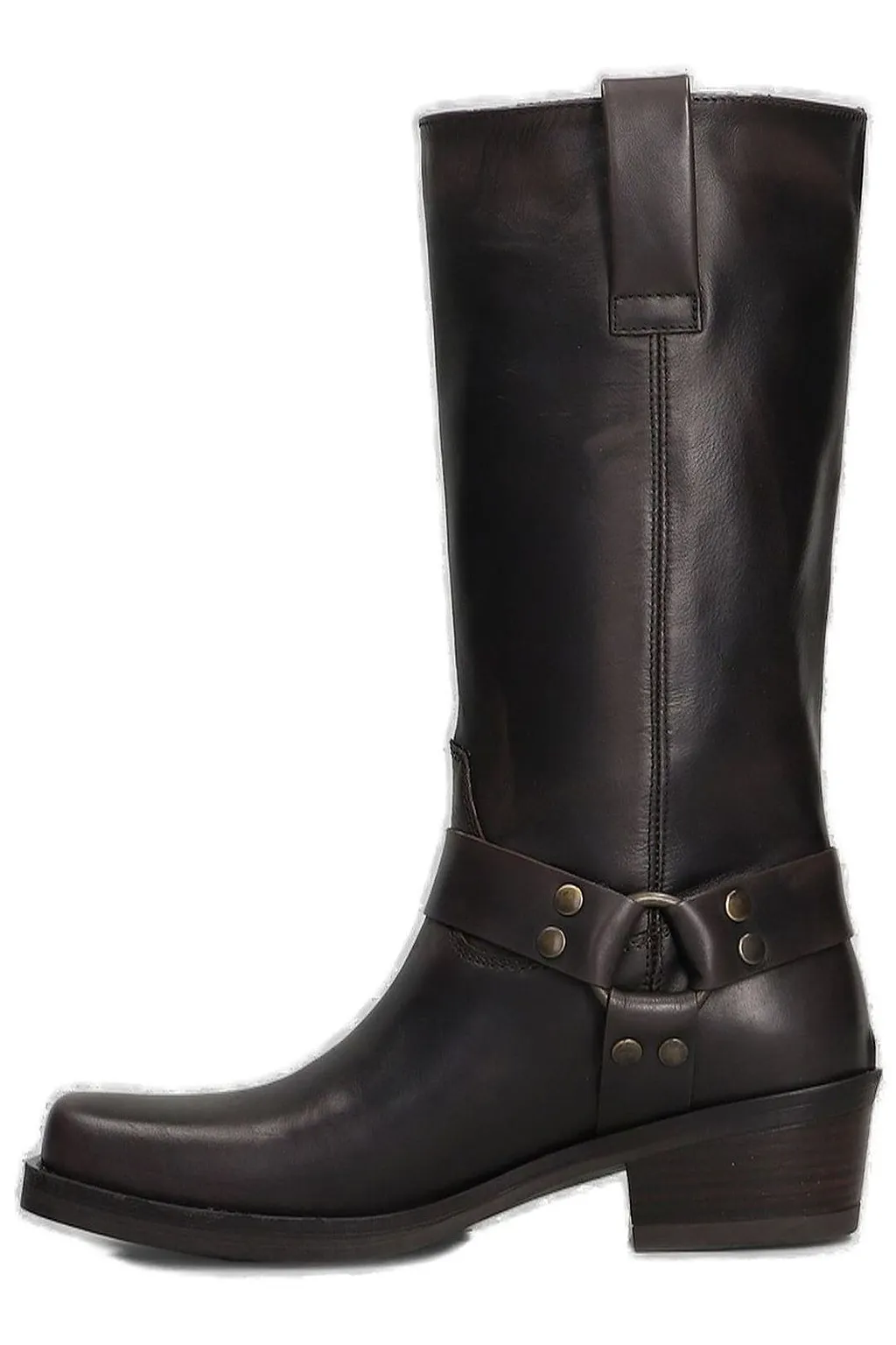 Julie Dee Square Toe Biker Boots