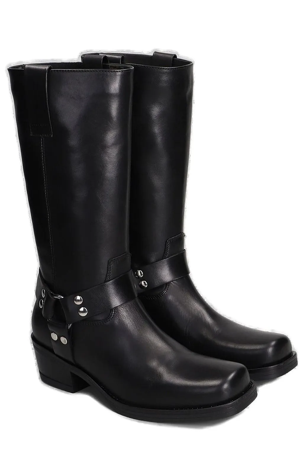 Julie Dee Square Toe Biker Boots