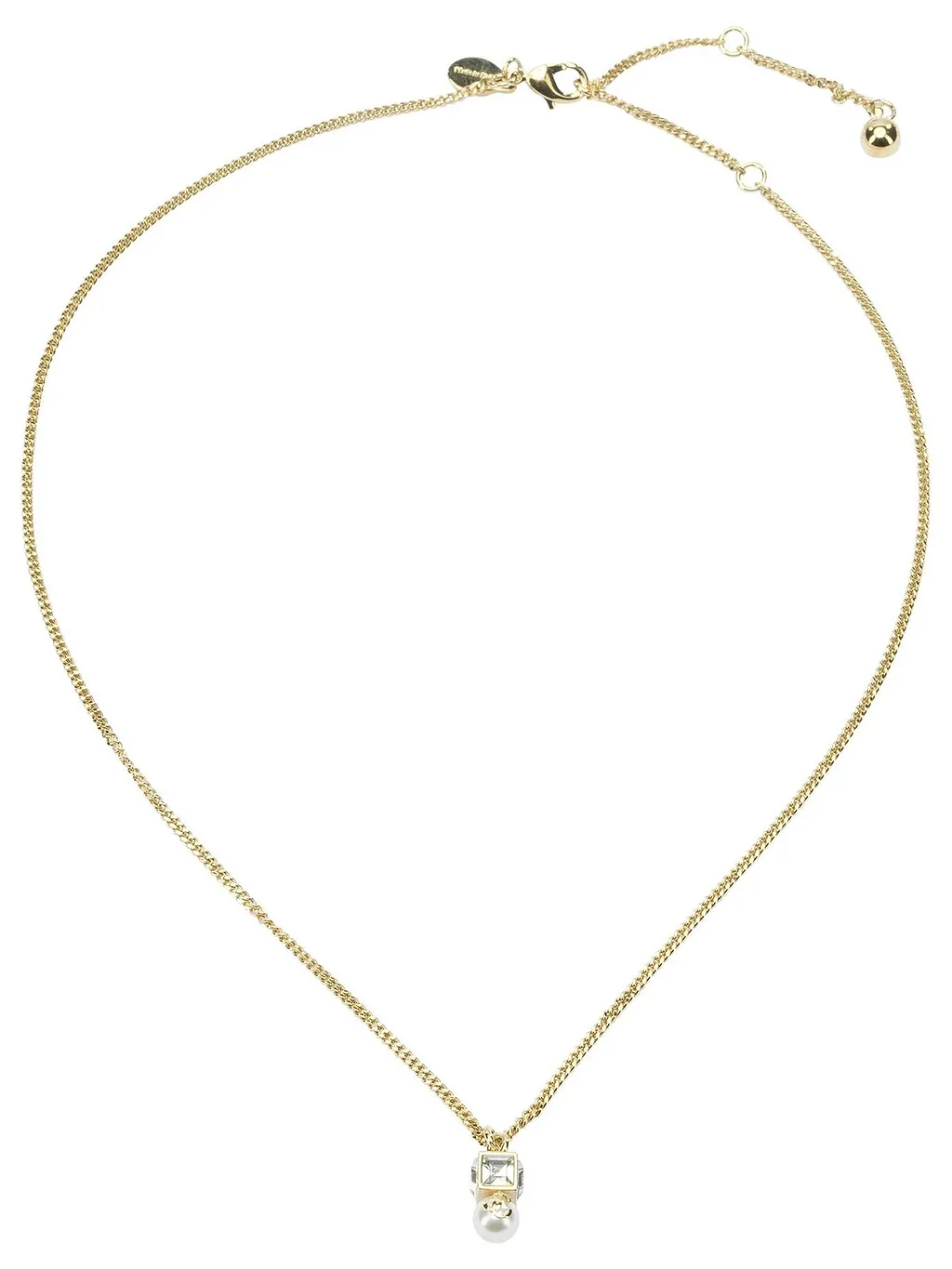 Jc Pearl Cube Pendant Necklace