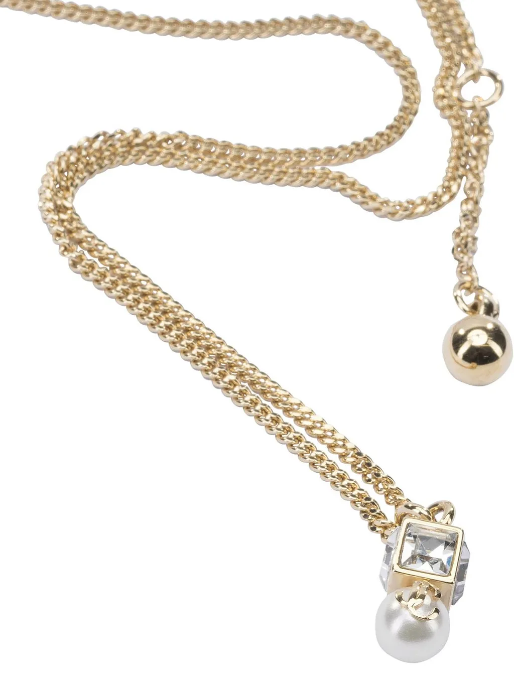 Jc Pearl Cube Pendant Necklace