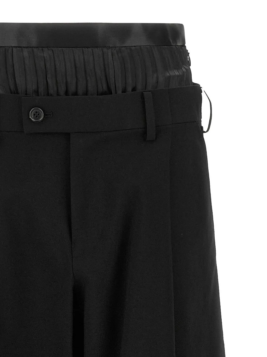 Junya Watanabe Hybrid Pleated Wide-Leg Pants