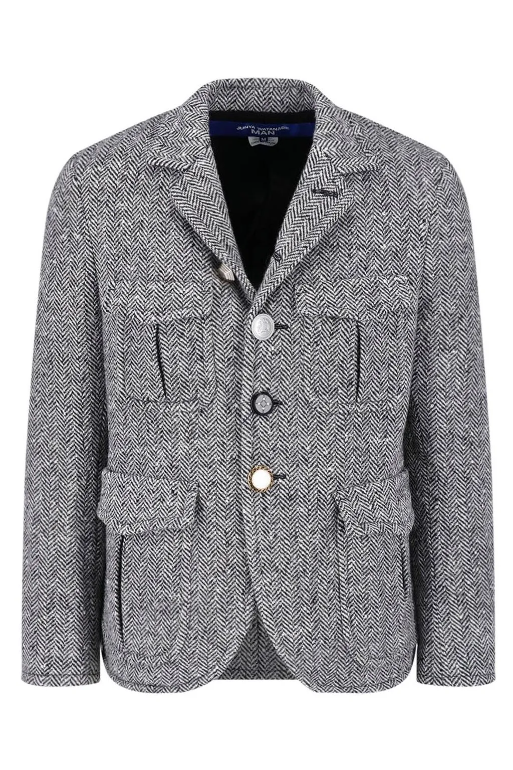 Junya Watanabe Herringbone Patch-Pocket Blazer