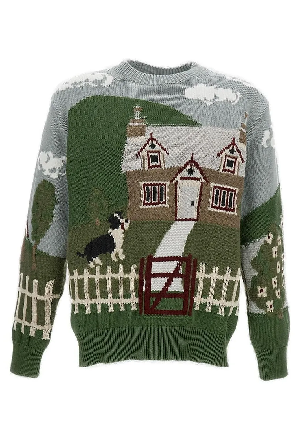 Junya Watanabe Intarsia Knit Relaxed Fit Jumper