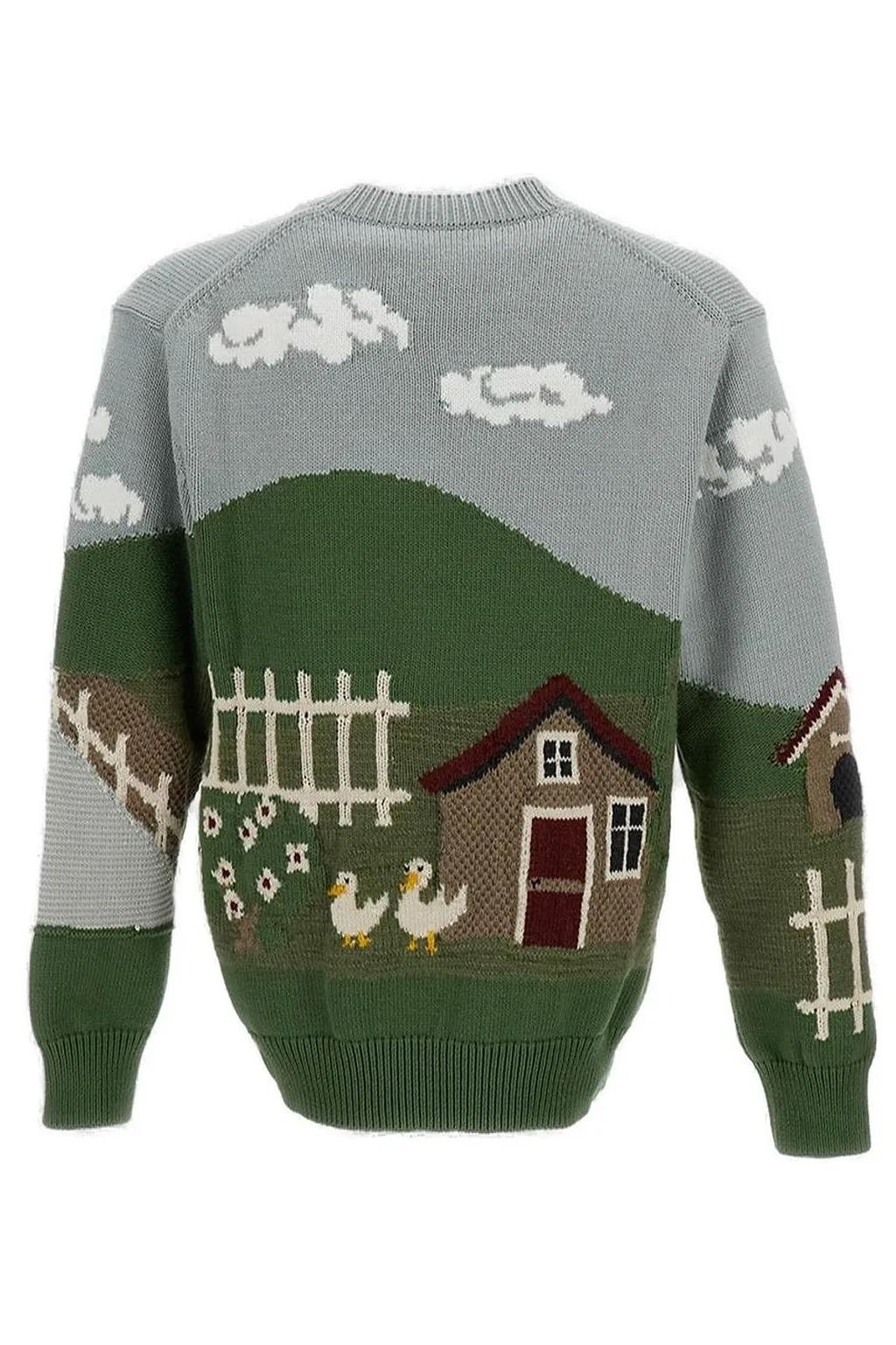 Junya Watanabe Intarsia Knit Relaxed Fit Jumper