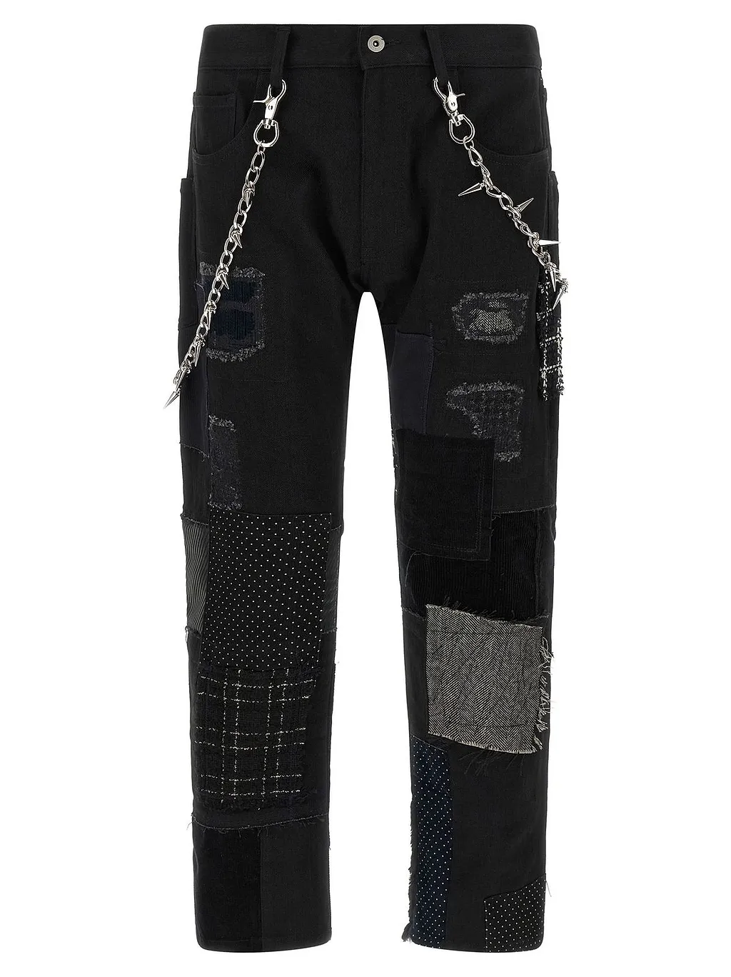 Junya Watanabe Patchwork Kilt Detail Jeans