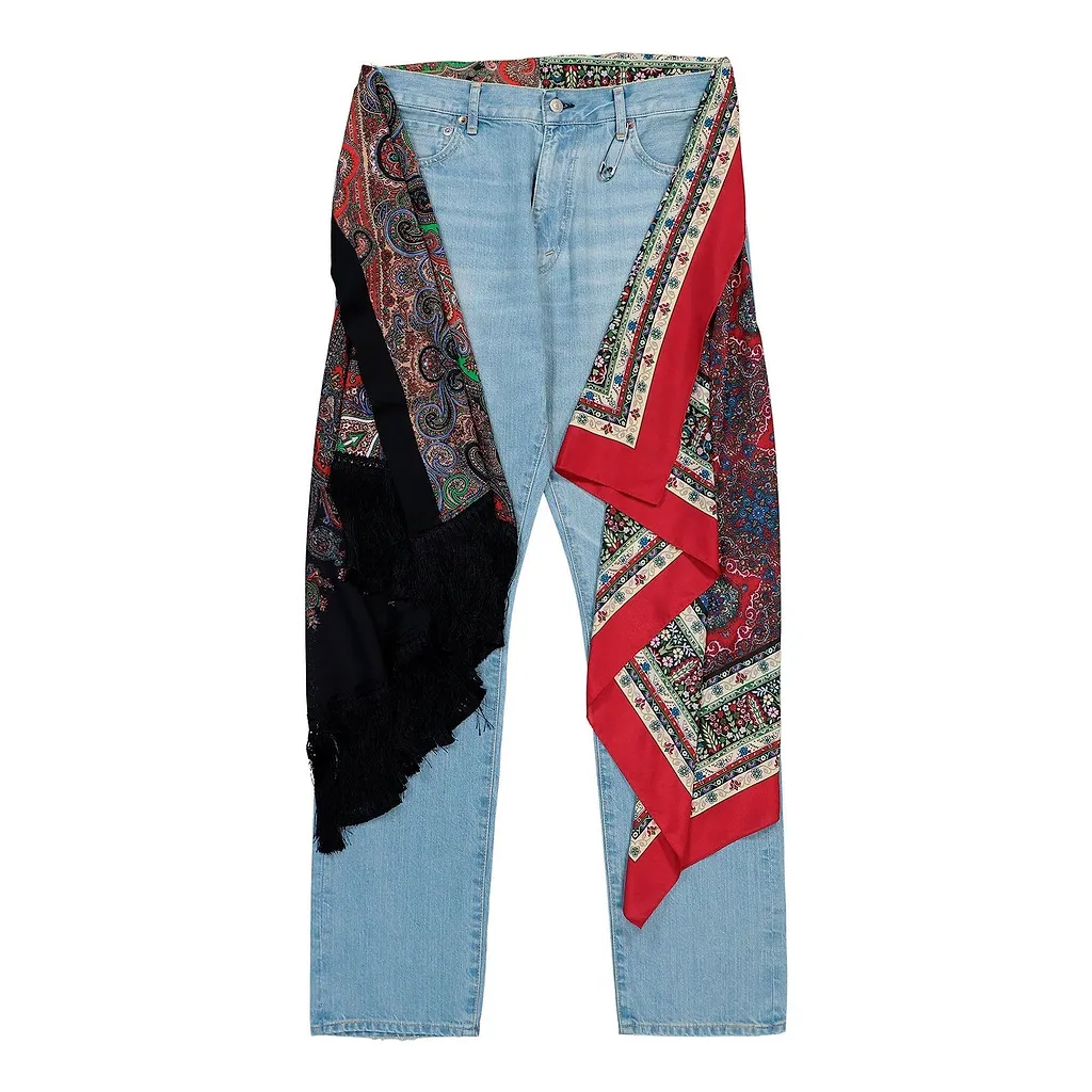 Junya Watanabe Man Bandana Straight Leg Jeans