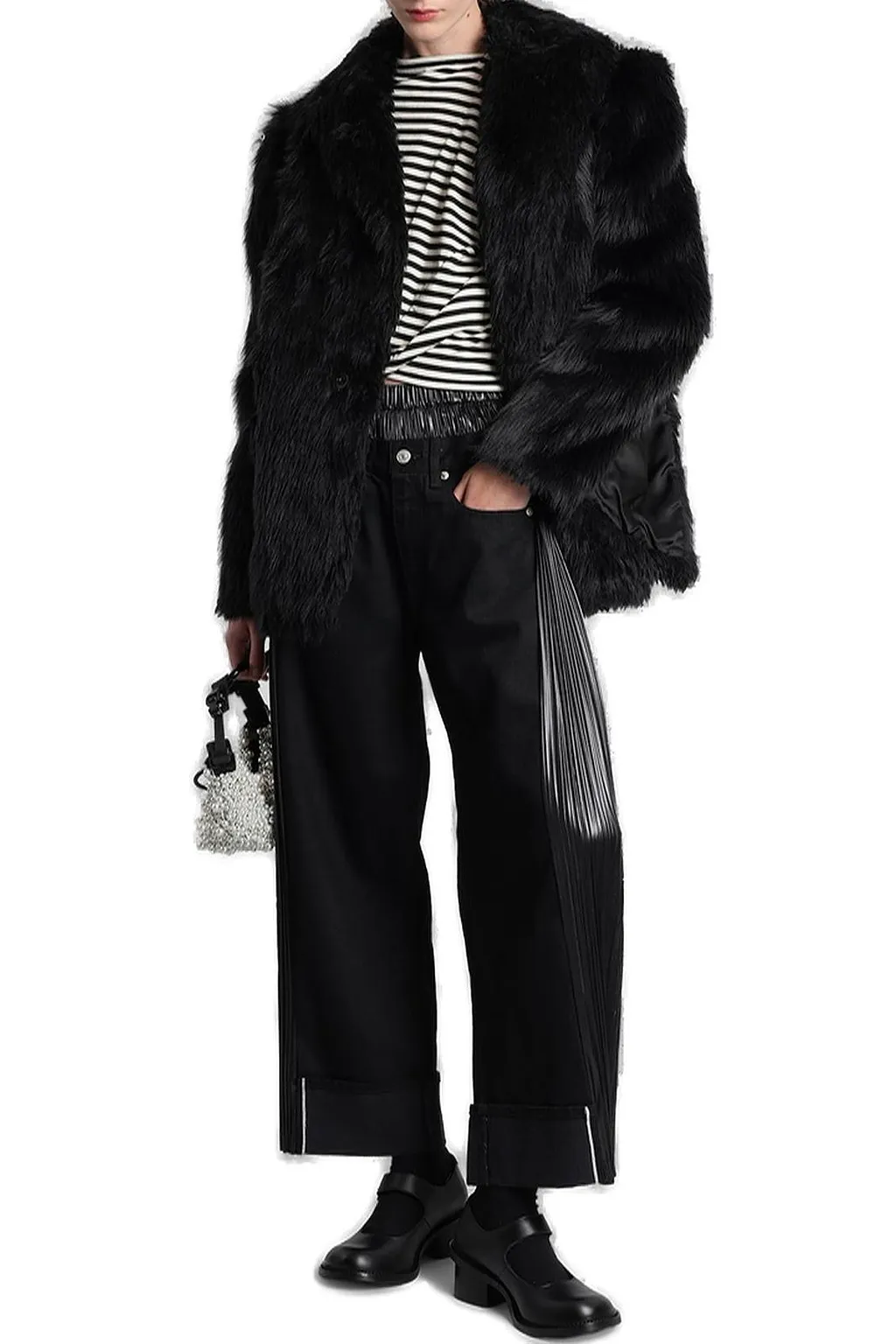 Junya Watanabe Long-Sleeved Faux-Fur Jacket