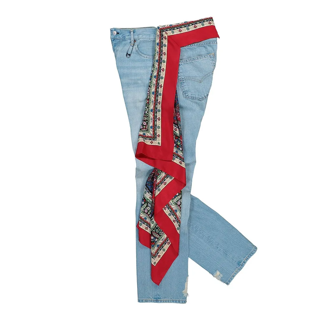 Junya Watanabe Man Bandana Straight Leg Jeans
