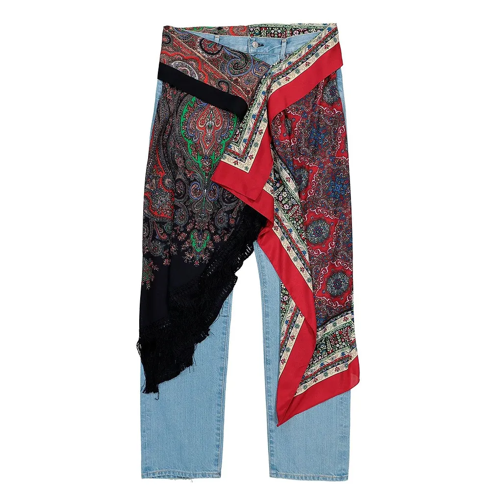 Junya Watanabe Man Bandana Straight Leg Jeans