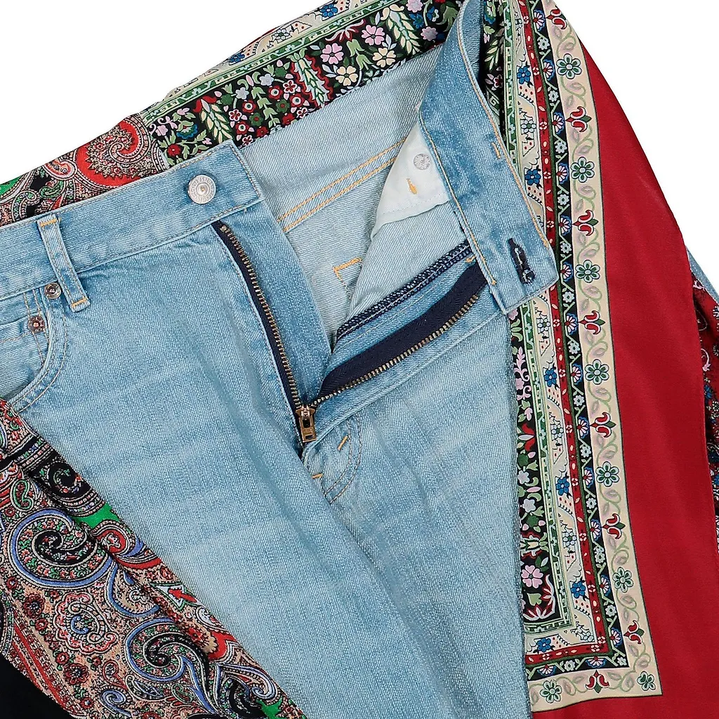 Junya Watanabe Man Bandana Straight Leg Jeans