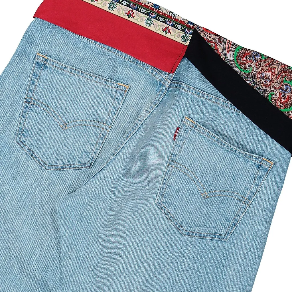 Junya Watanabe Man Bandana Straight Leg Jeans