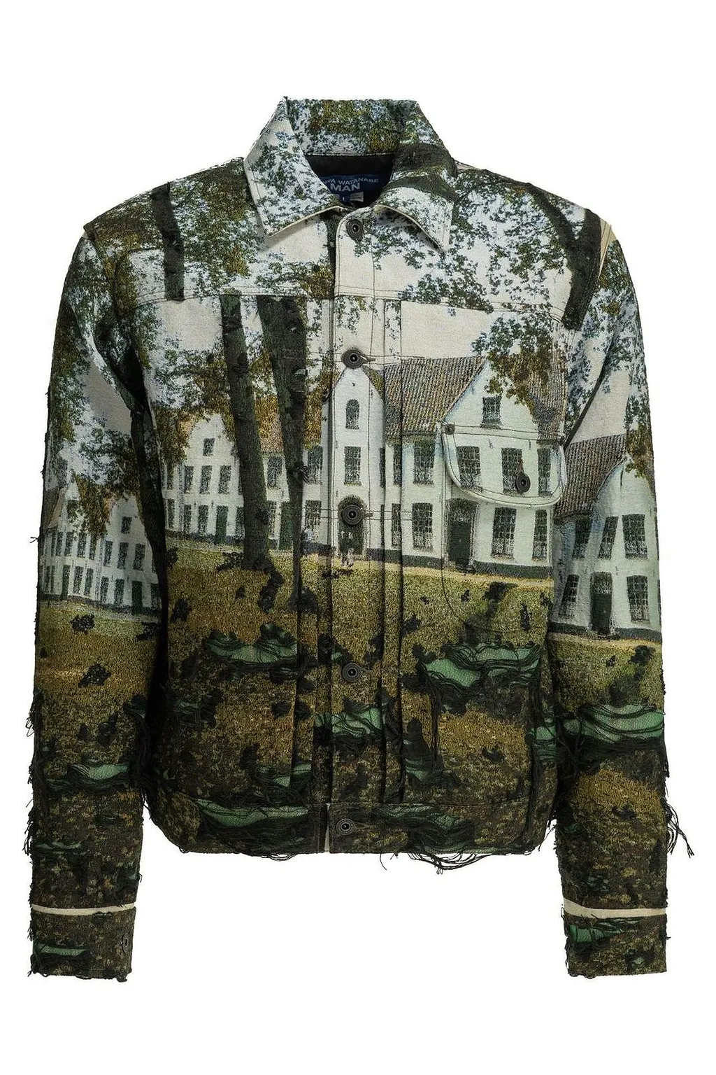Junya Watanabe Man All-Over Patterned Button-Up Blazer