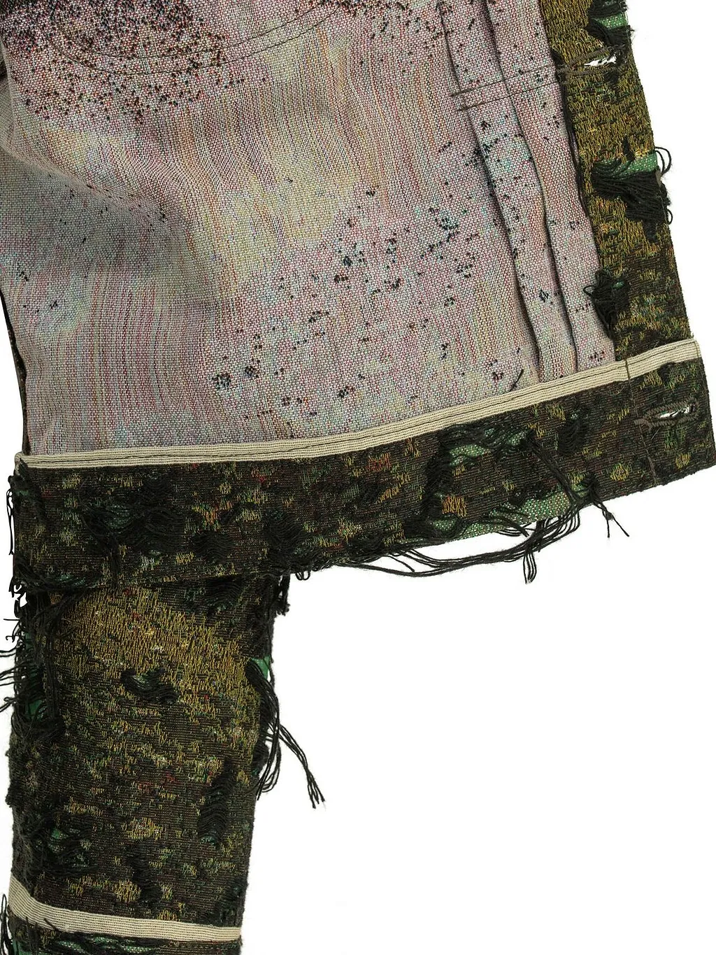 Junya Watanabe Man All-Over Patterned Button-Up Blazer