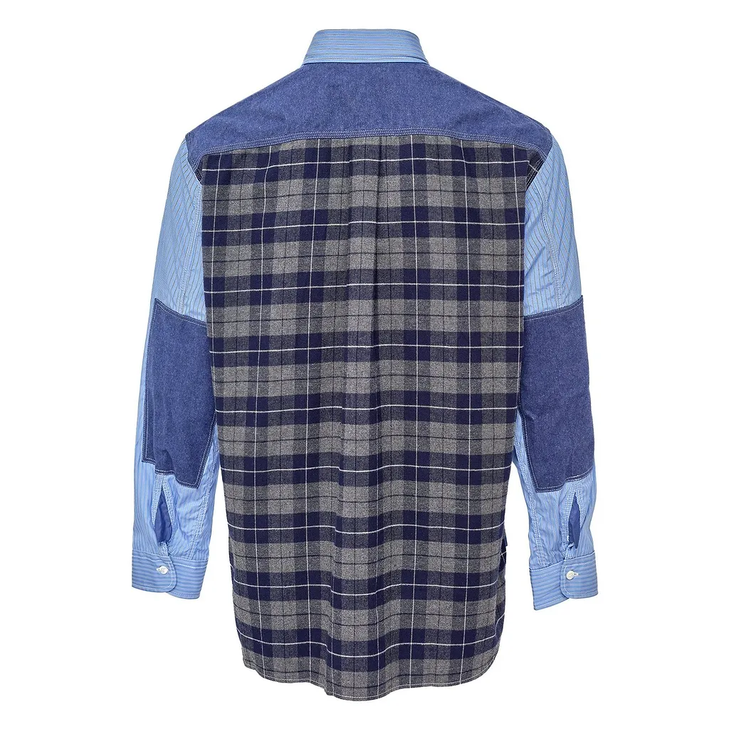 Junya Watanabe Man Patchwork Striped Shirt