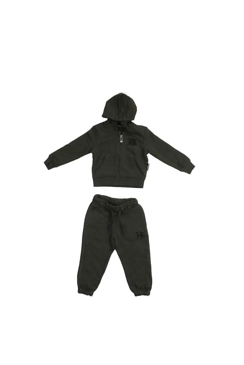 John Richmond Kids Hooded Zipped Tracksuit Set