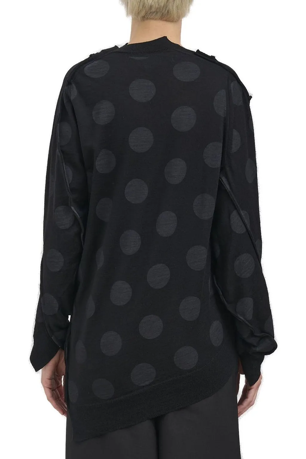Junya Watanabe Polka Dot Asymmetric Jumper