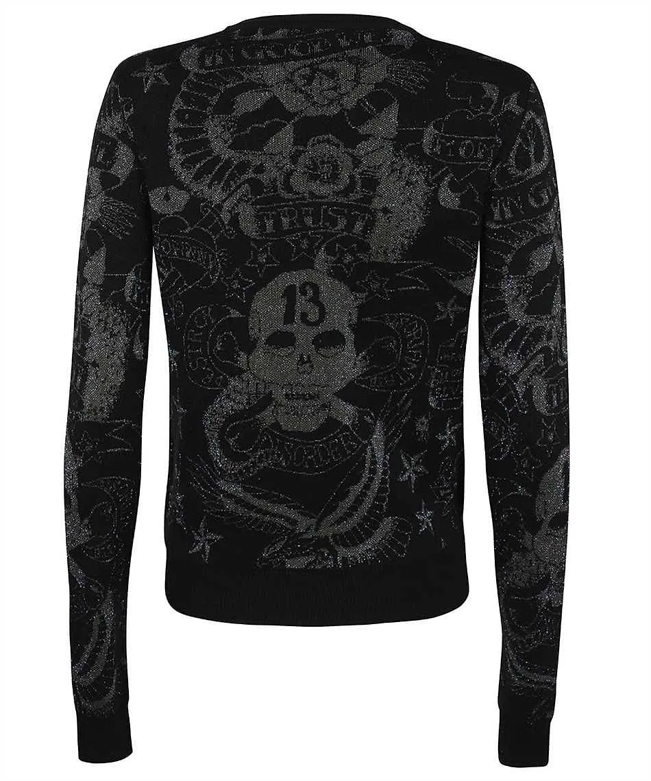 John Richmond Skull Intarsia Knitted Sweater