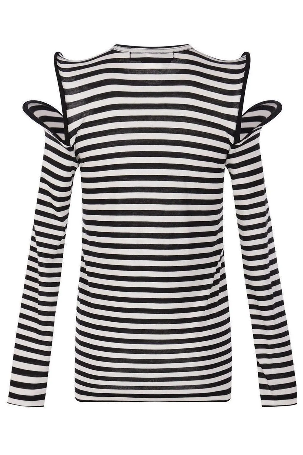 Junya Watanabe Striped Shoulder Slit Long Sleeve T-Shirt