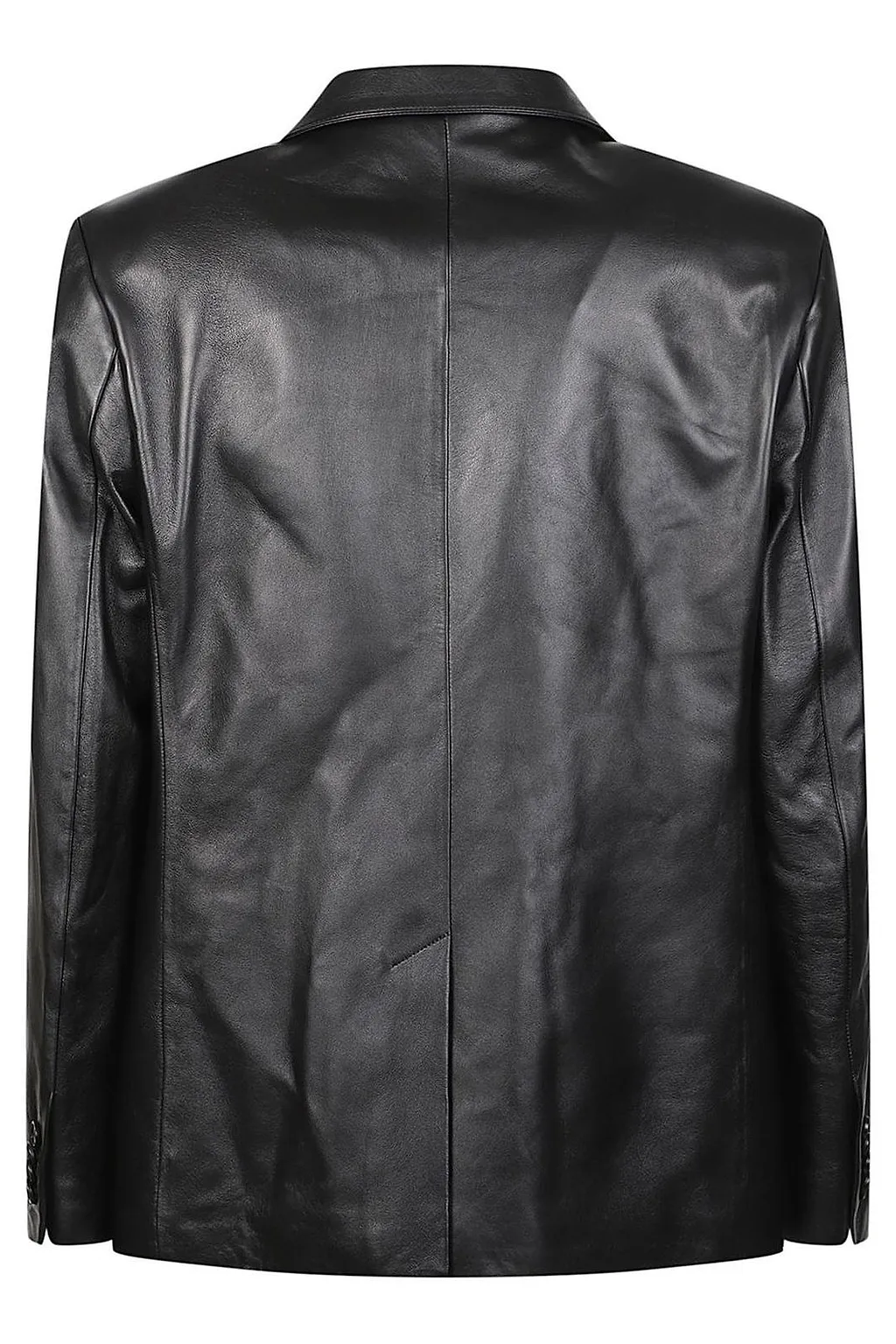 John Richmond Single-Breasted Leather Jacket