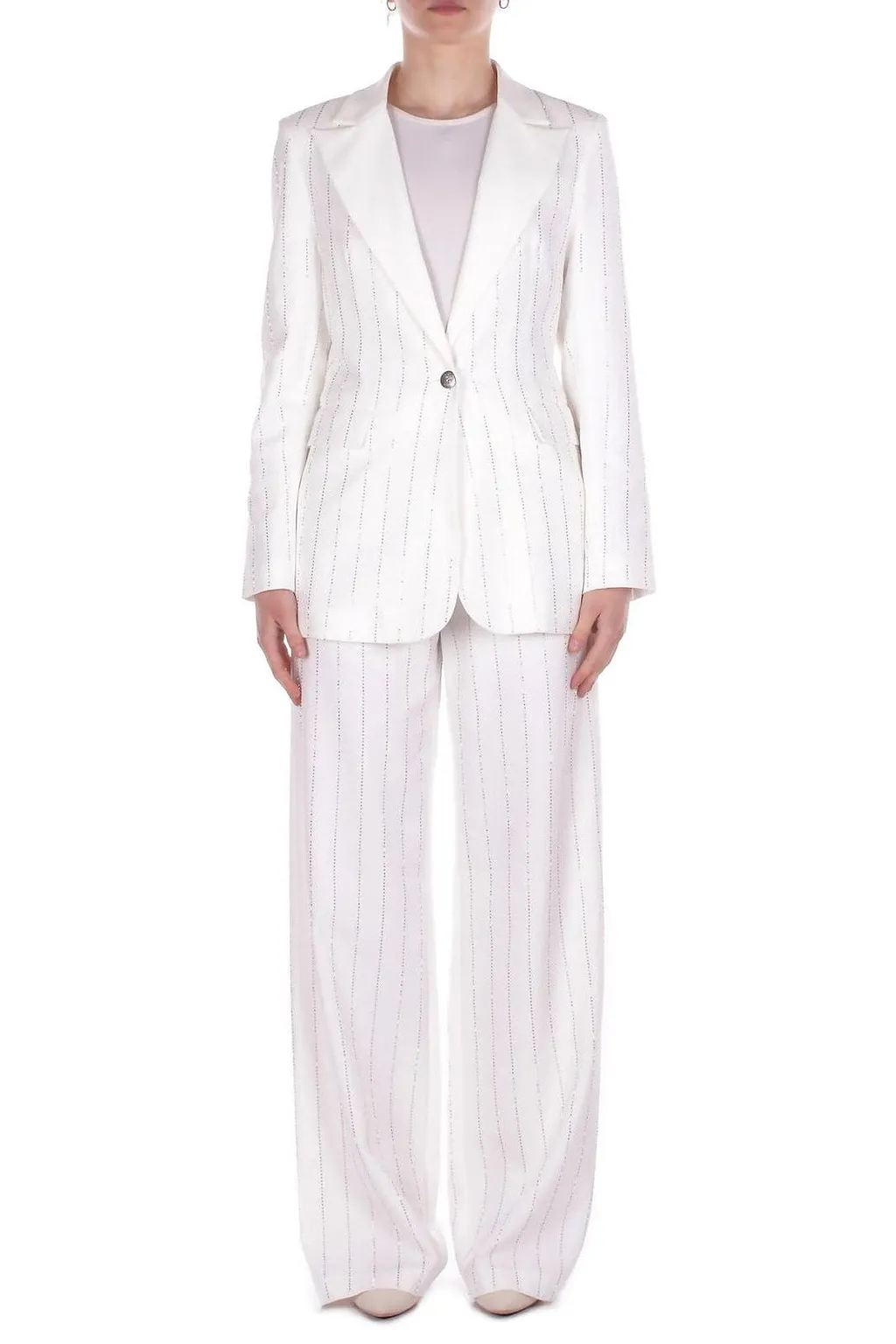 John Richmond Stripe-Embellished Single-Breasted Blazer