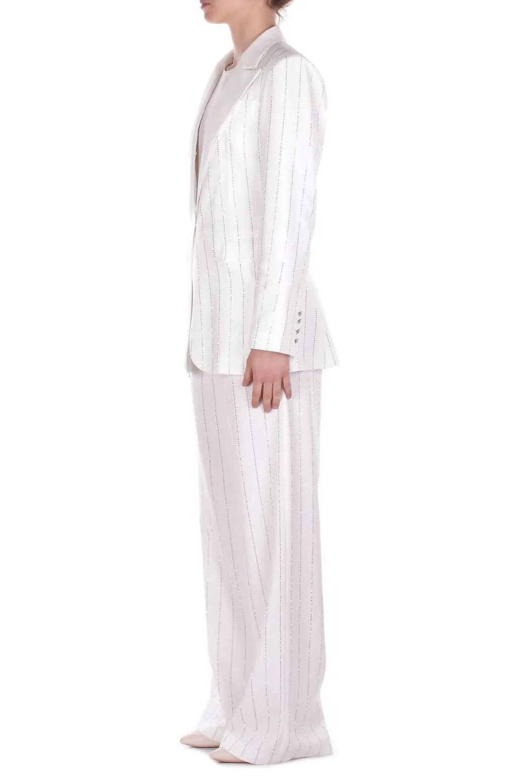 John Richmond Stripe-Embellished Single-Breasted Blazer