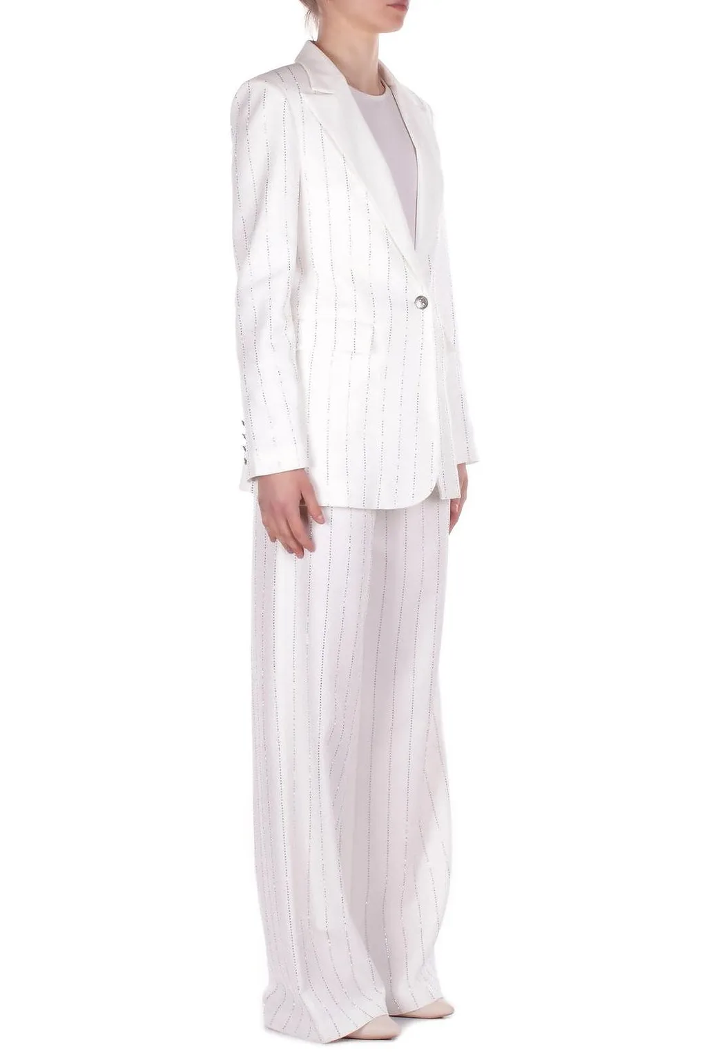 John Richmond Stripe-Embellished Single-Breasted Blazer