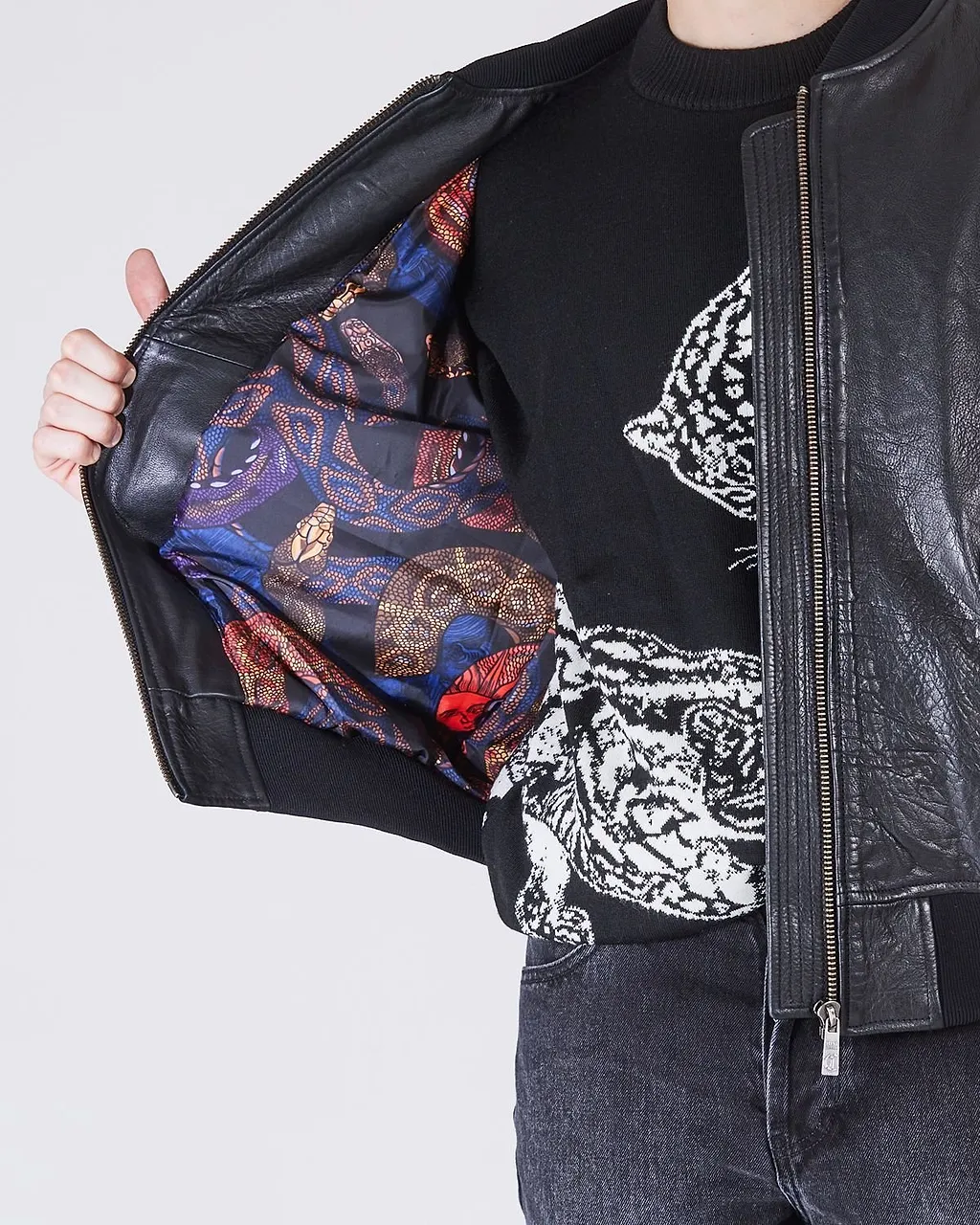 Just Cavalli Biker Bomber Jacket