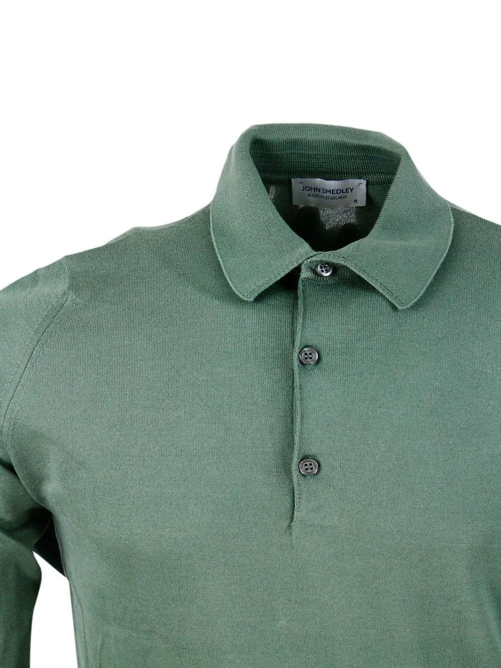 John Smedley Bradwell Long-Sleeved Polo Shirt