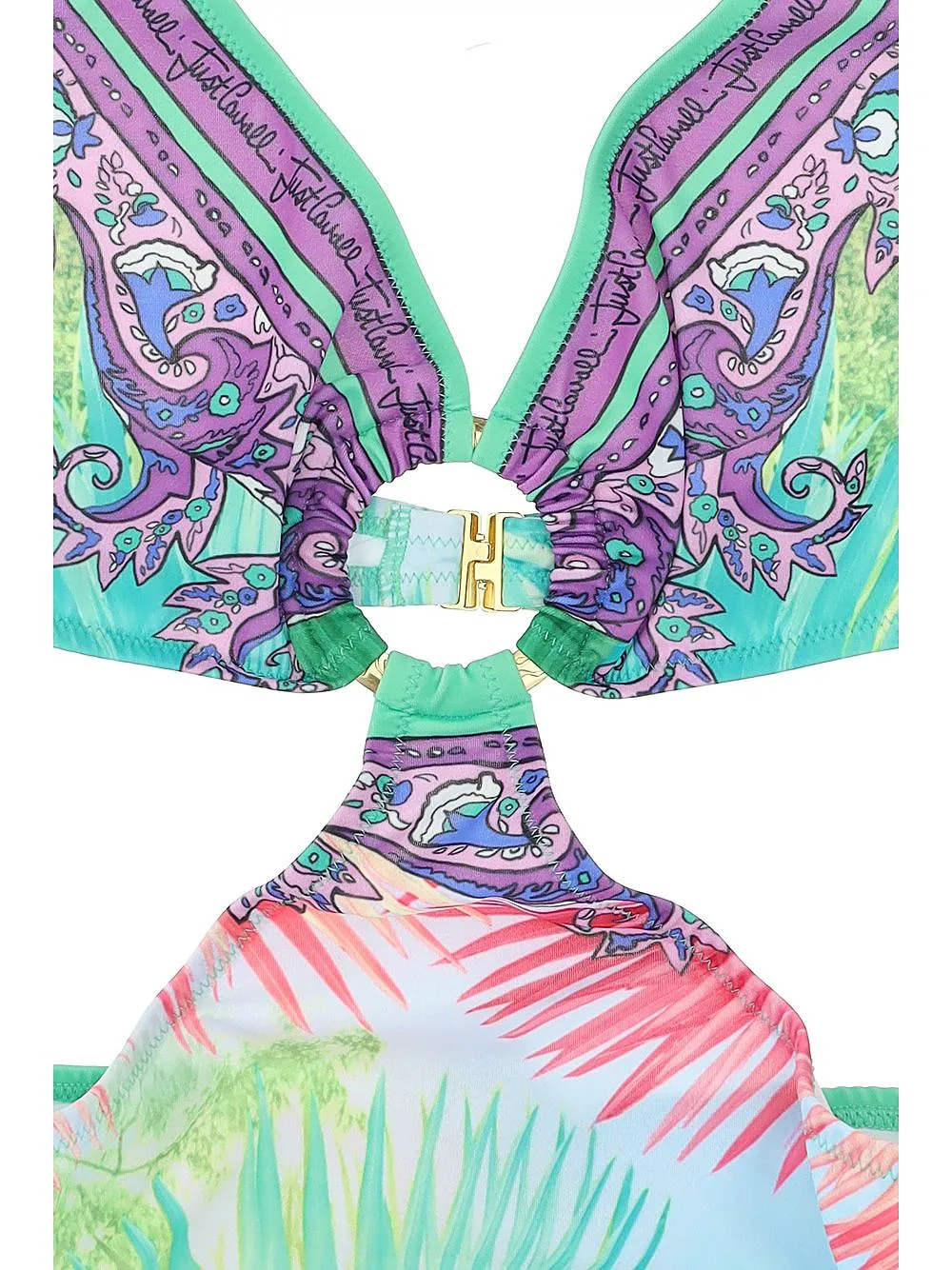 Just Cavalli Graphic Printed One-Piece Bikini
