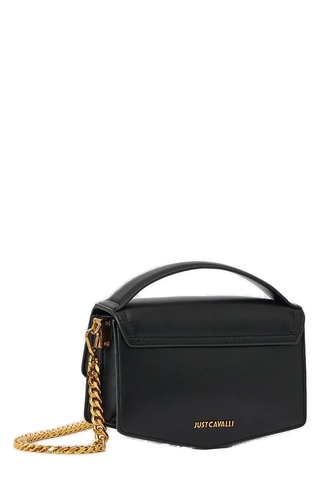 Just Cavalli Logo Patch Chain Linked Shoulder Bag