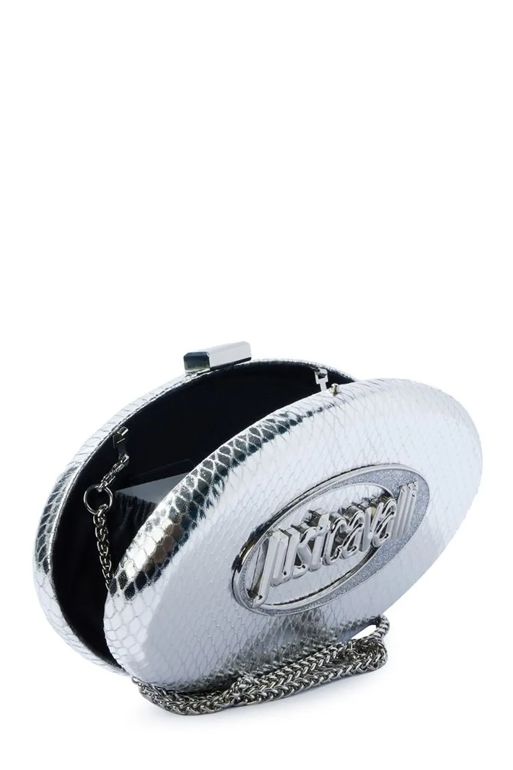 Just Cavalli Logo Plate Clutch Bag