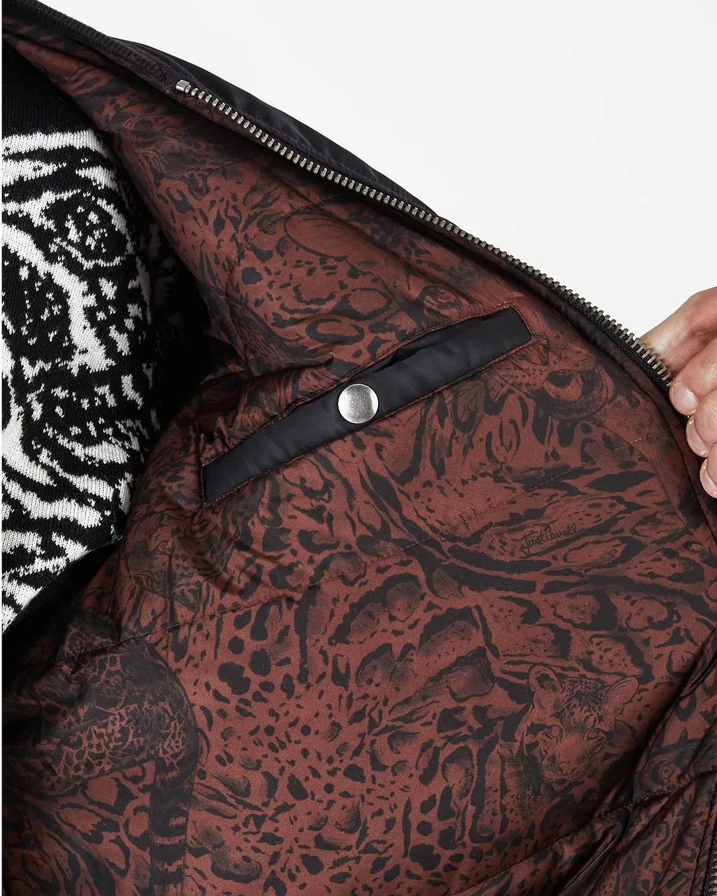 Just Cavalli Monogram Bomber Jacket