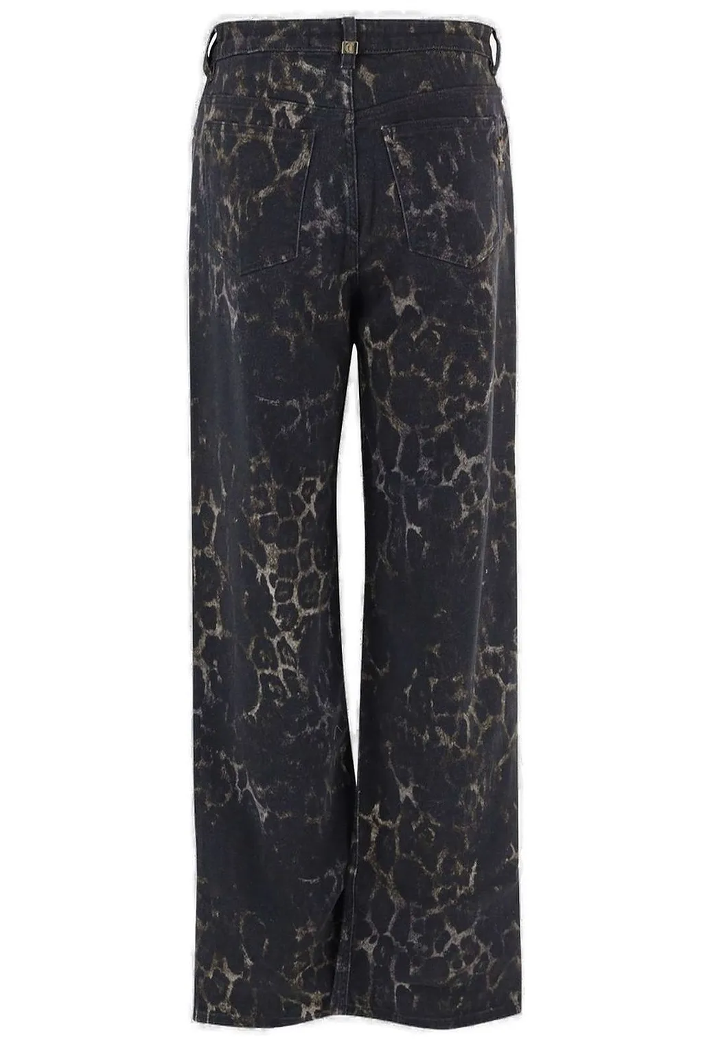 Printed Wide-Leg Jeans
