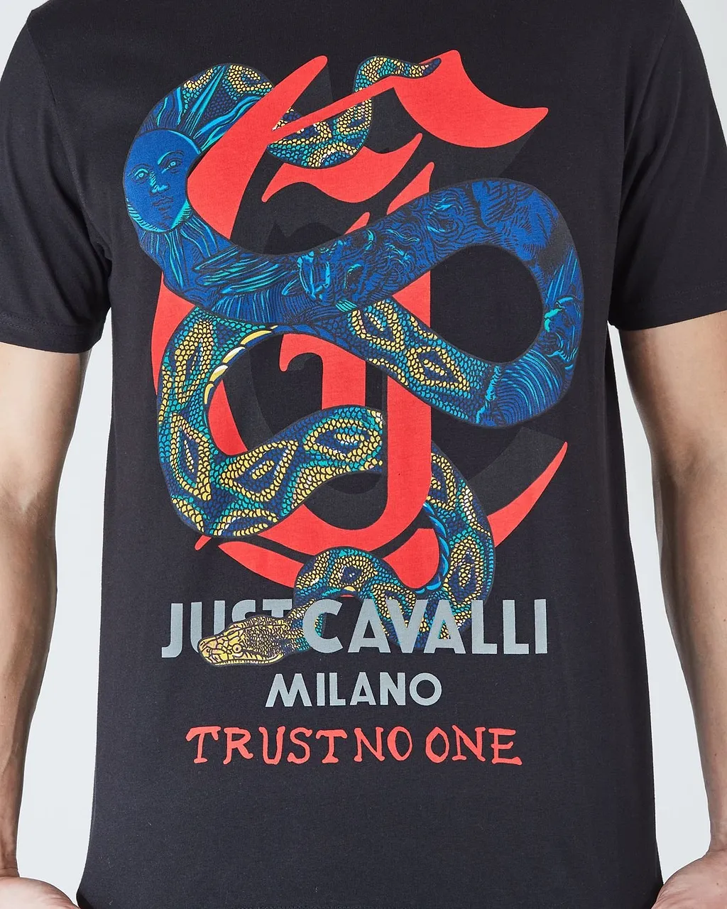 Just Cavalli Serpenti Logo Print T-Shirt