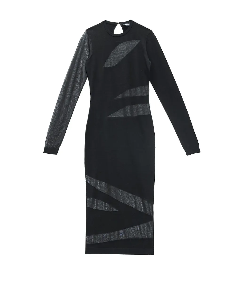 Just Cavalli Sheer Panel Midi Dress