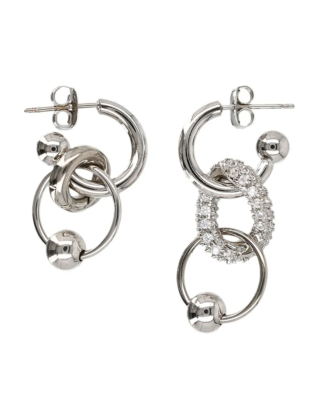 Justine Clenquet Alison Crystal Hoop Earrings