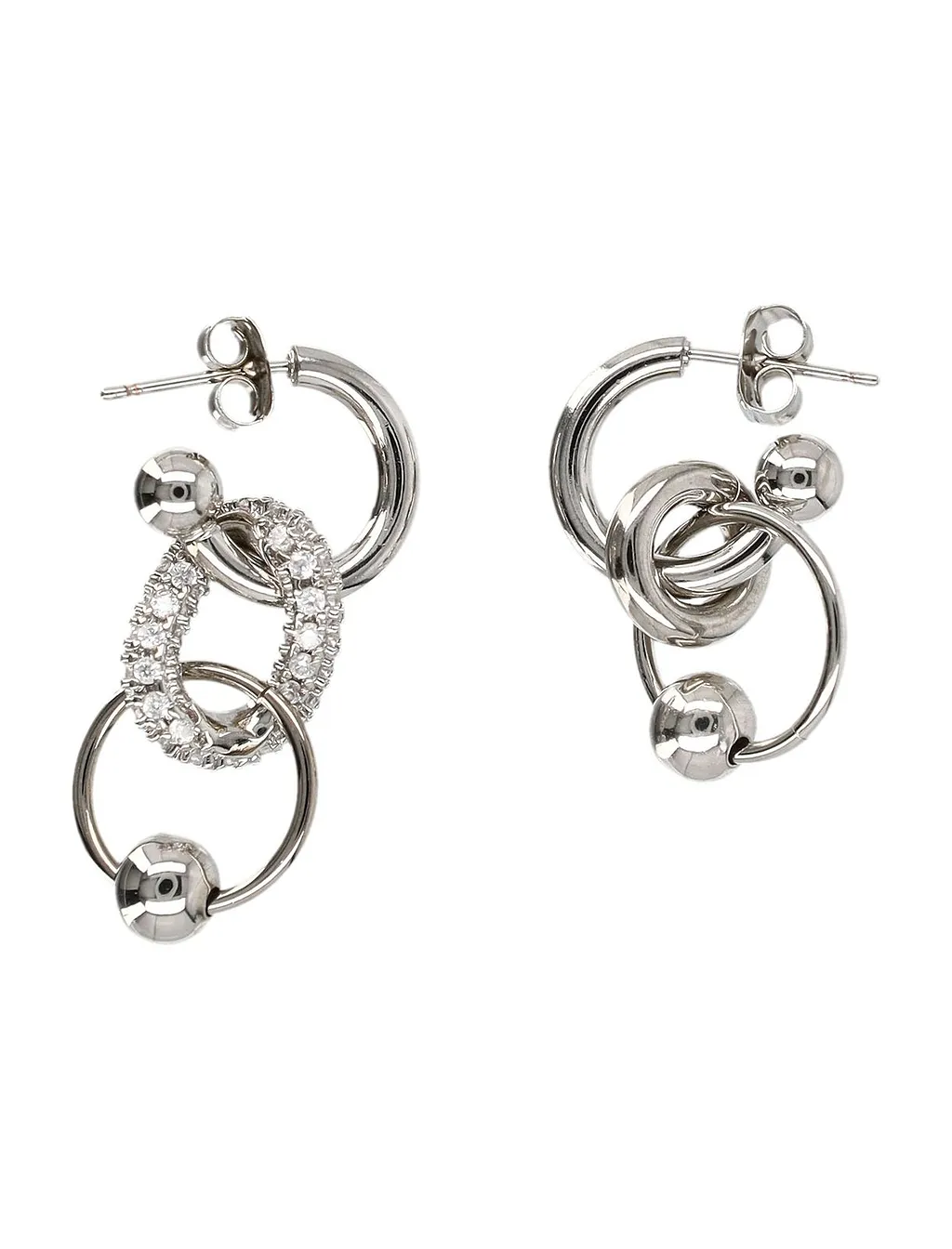 Justine Clenquet Alison Crystal Hoop Earrings