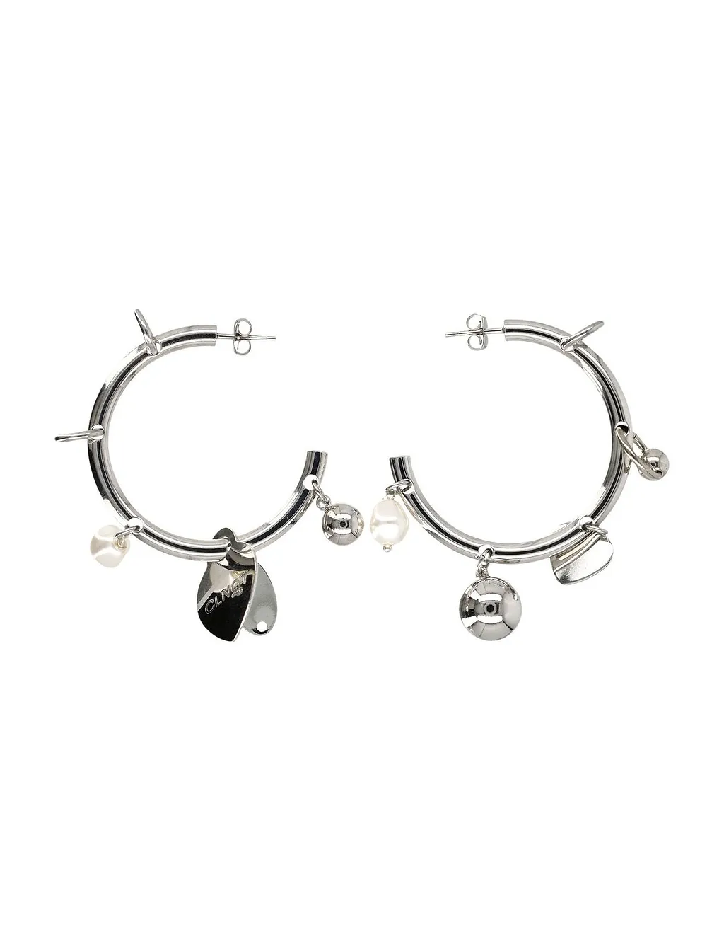 Justine Clenquet Britt Charm Hoop Earrings