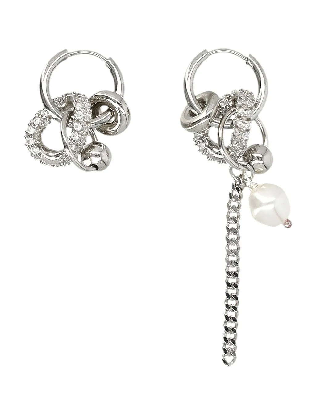 Justine Clenquet Jade Chain Drop Earrings