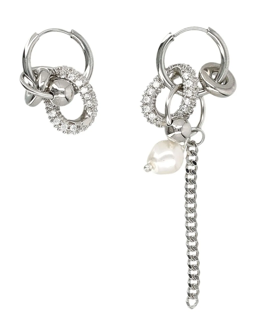 Justine Clenquet Jade Chain Drop Earrings