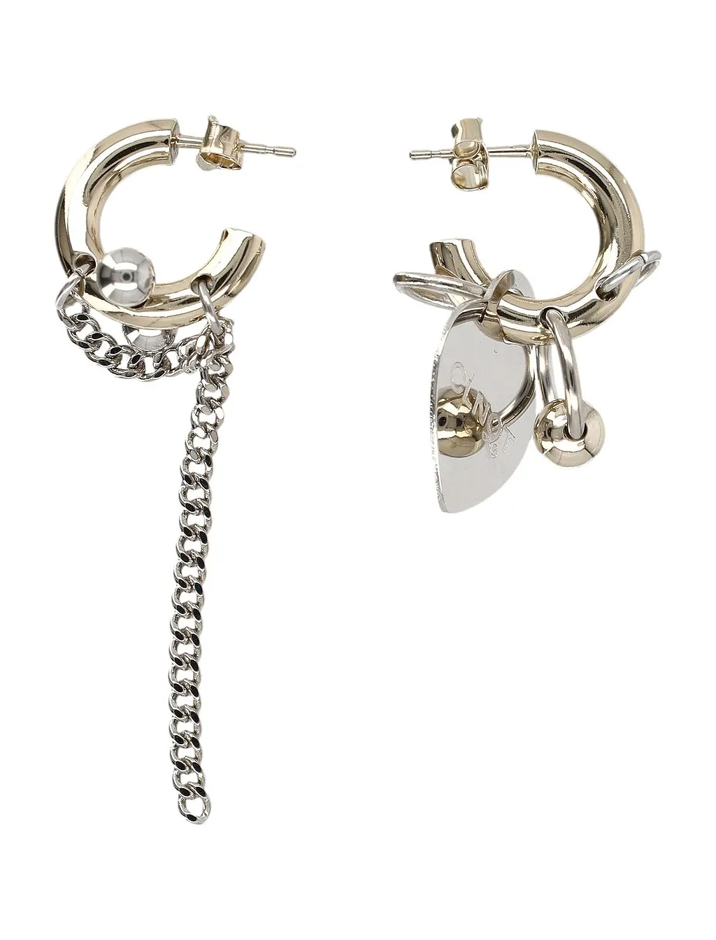 Nick Charm Hoop Earrings