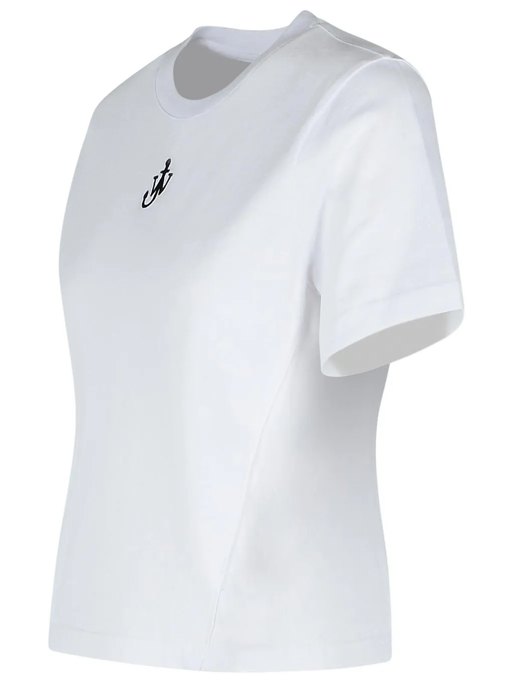 Jw Anderson Anchor Embroidery Panelled Cropped T-Shirt