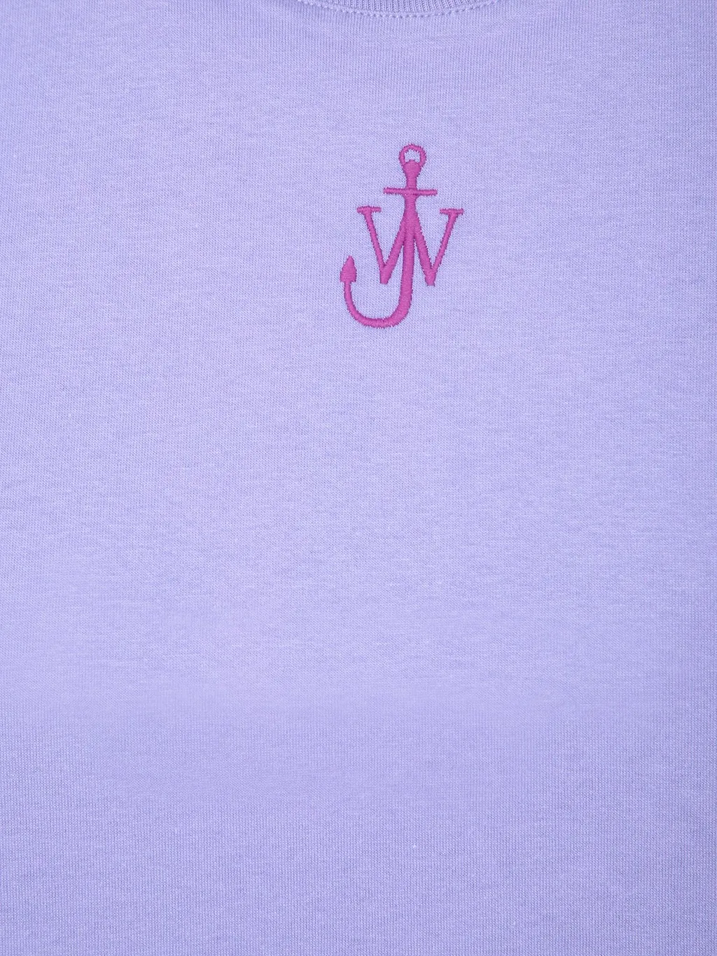 Jw Anderson Anchor Embroidery Panelled Cropped T-Shirt